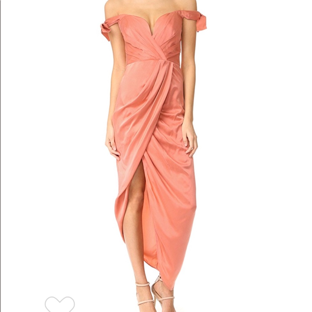 Zimmermann Guava Silk Drape Dress Size 0